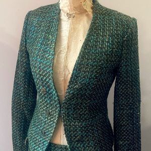 Knitted Crop Blazer Jacket